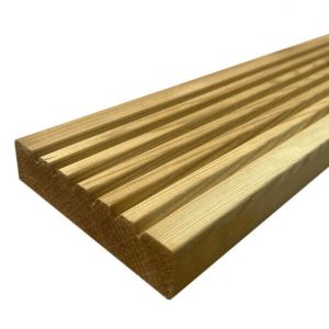 4.8m Oxford Decking Board (32 x 125mm) - Treated, Reversible Smooth & Grooved